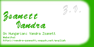 zsanett vandra business card